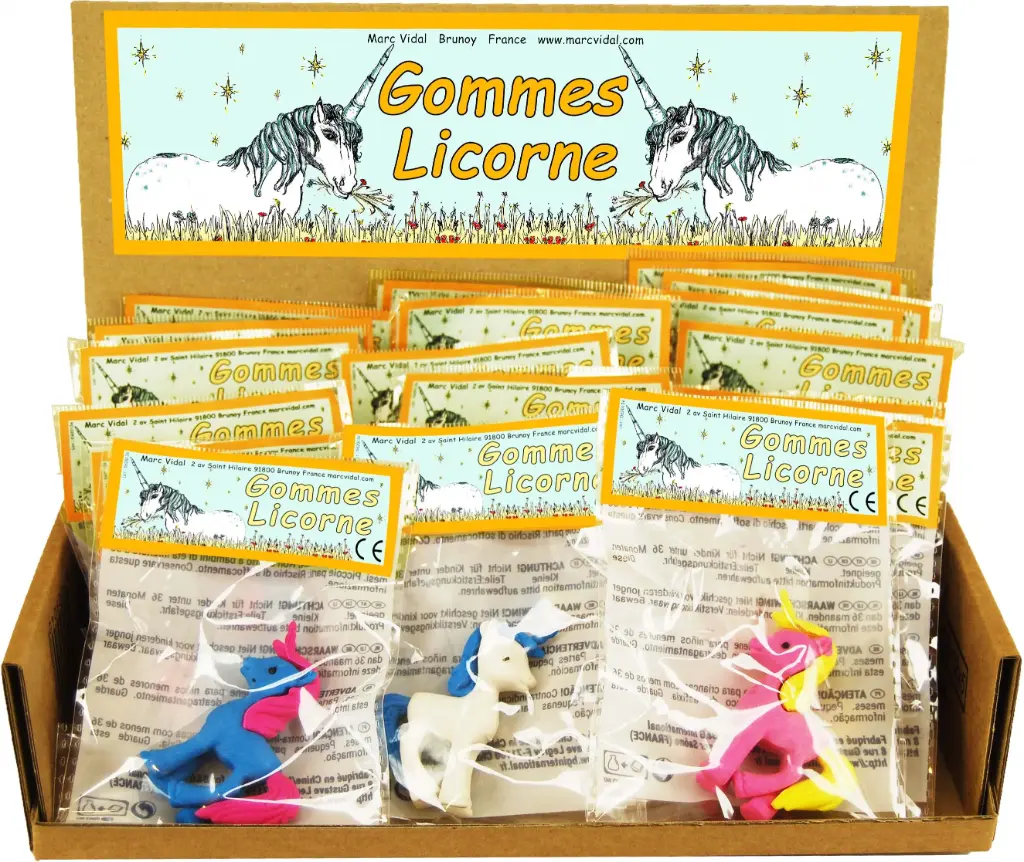 Gommes licornes