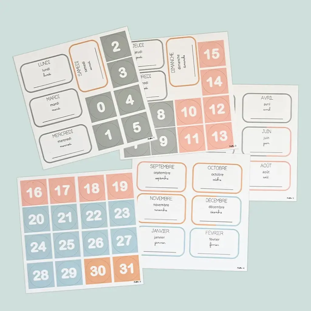 50 Magnets for Learning About Time Mes repères dans le temps - Ferflex