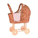 Landau en osier avec couverture en tricot - Egmont Toys