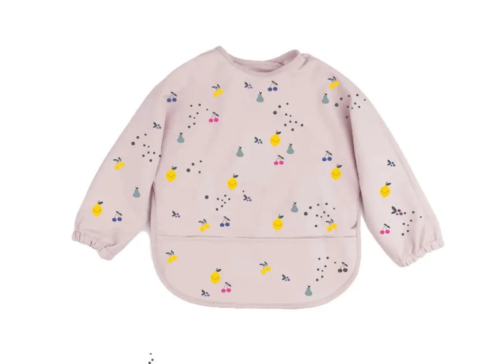 bavoir longues manches combimaison fruits