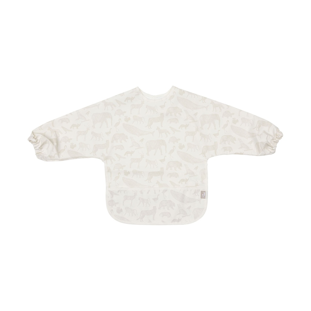 Bavoir imperméable à manches Animals Nougat - Jollein