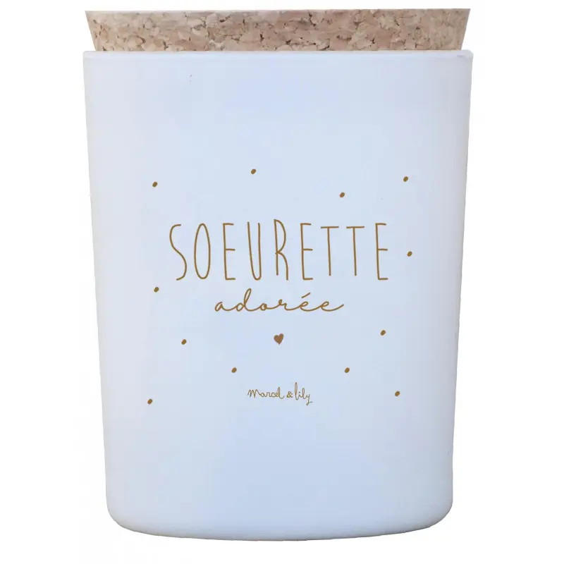 Geurkaars Ma bougie qui sent bon - Sœurette Adorée - Honing - Marcel & Lily