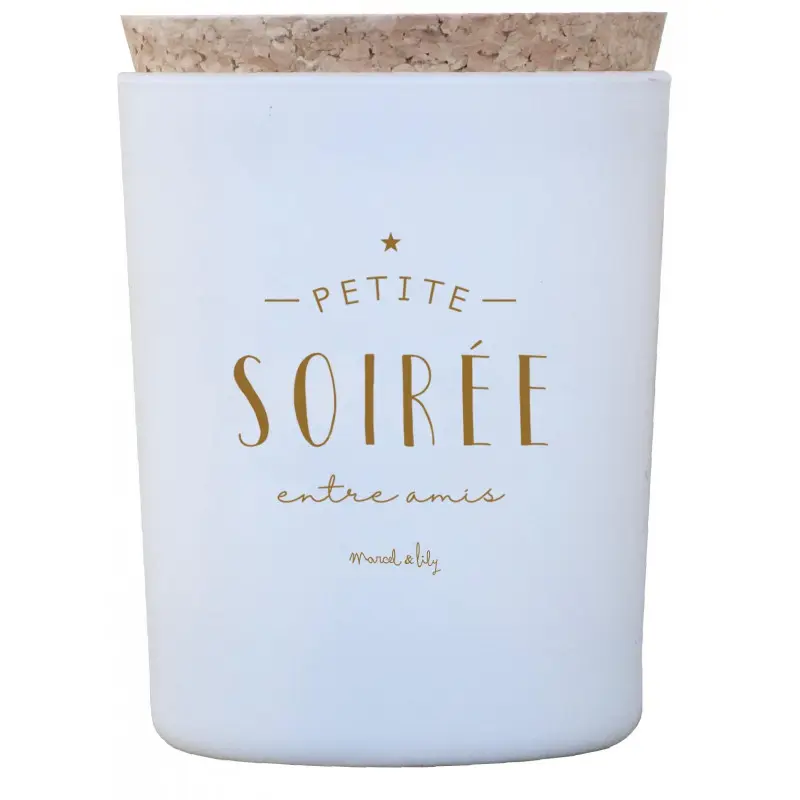 Ma bougie qui sent bon - Petite soirée entre amis - Bois noir - Marcel & Lily (copie)