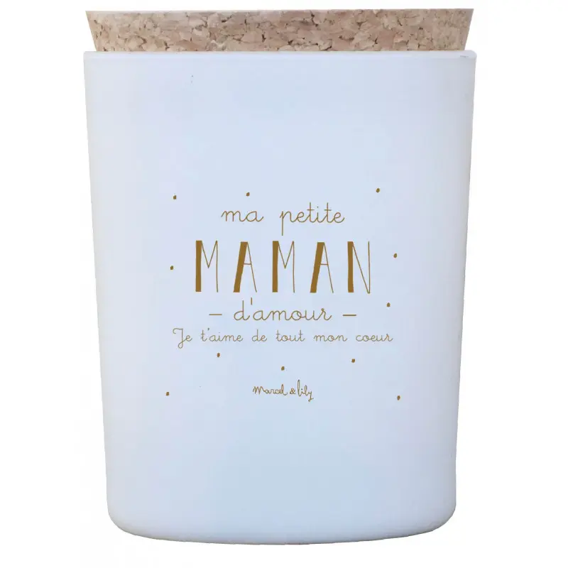 Ma bougie qui sent bon Ma petite maman d'amour - Fleur de coton - Marcel & Lily