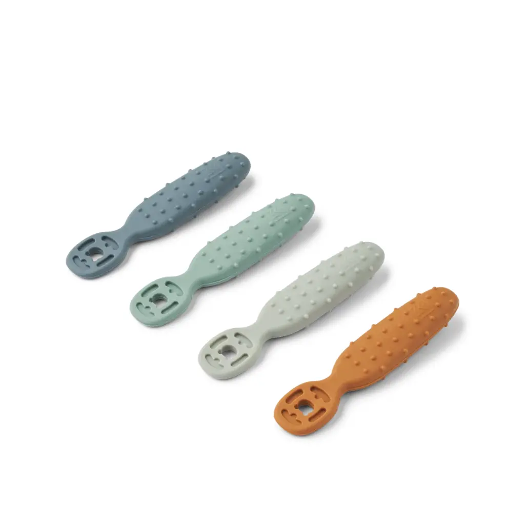 Set van 4 Babylepeltjes Whale blue - Liewood