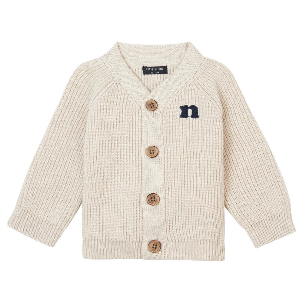 Cardigan Garde Longsleeve Oatmeal Mélange maat 2 jaar - Noppies
