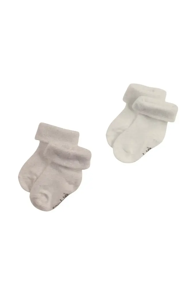 Set van 2 Paar Sokken Kai Taupe Mélange - Noppies