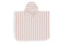 Terry Bath Poncho Stripe Wild Rose - Jollein