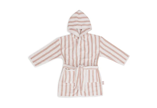 Stripe Terry Bathrobe Wild Rose (1-2 years)