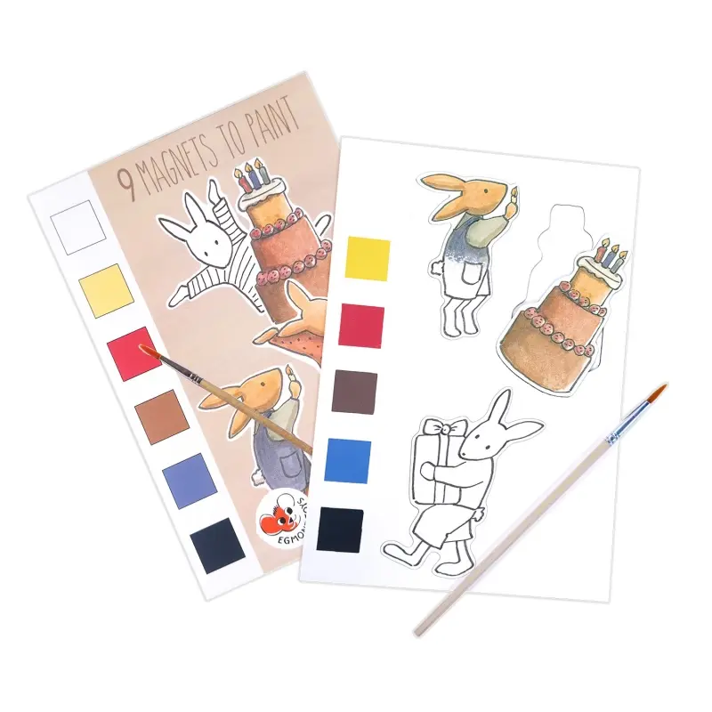 Set of 9 Paint-Your-Own Magnets - Egmont Toys