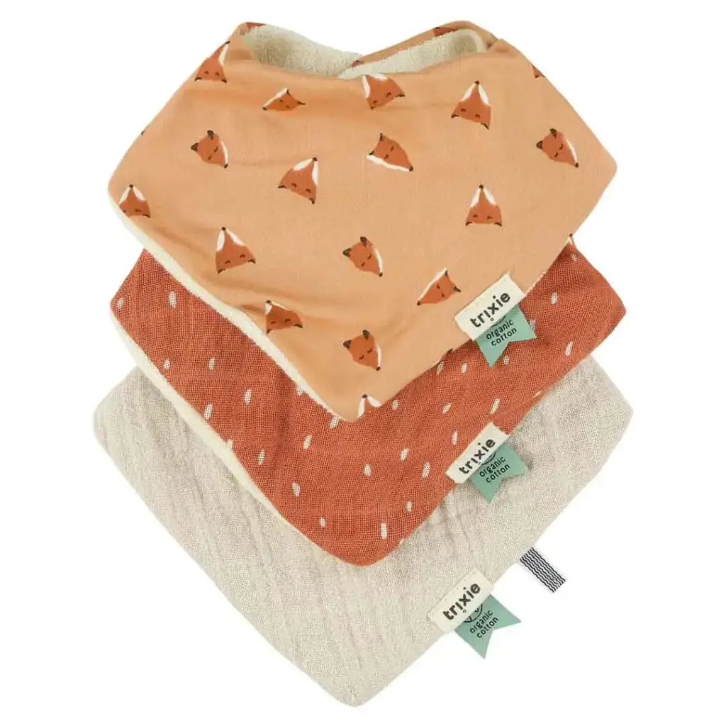 Set van 3 Bandana-slabbetjes Fierce Fox - Trixie