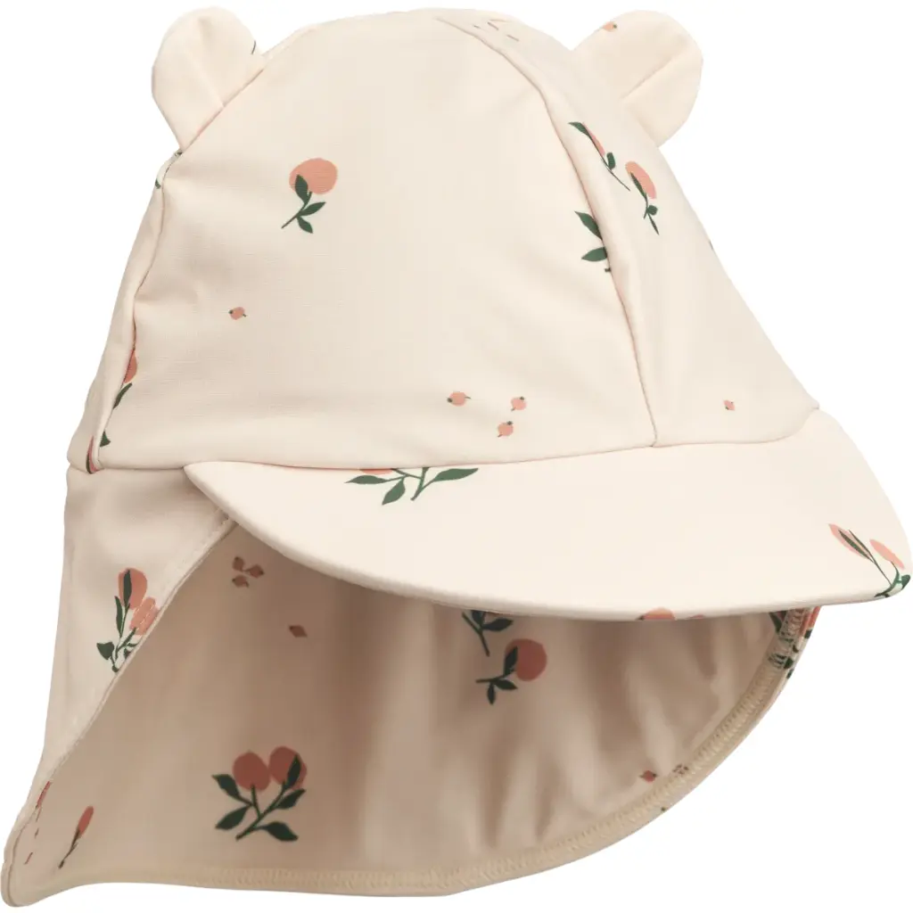 chapeau de soleil réversible à oreilles Senia Peach / sea shell - Liewood (9-12 mois)