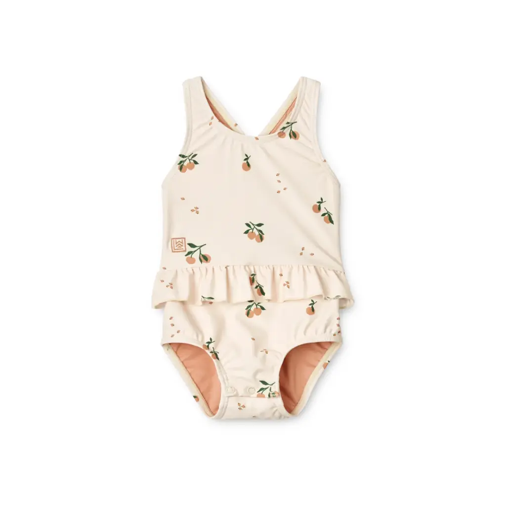 Babybadpak met print Amara Peach / Sea shell - Liewood