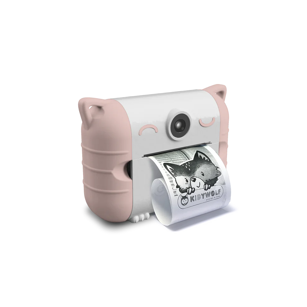 KIDYPRINT Kinderfototoestel met Thermische Printer Roze - Kidywolf