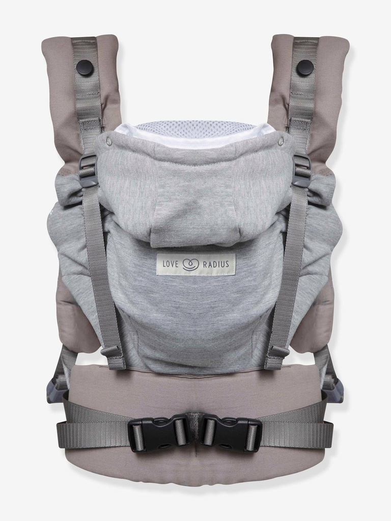 Porte-bébé physiologique 0-36M+ HoodieCarrier 2 Gris Athlétique - Love Radius