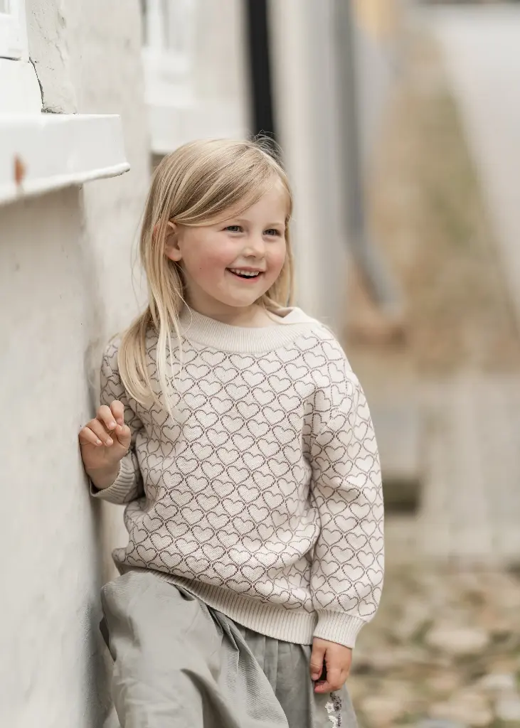 Trui Heart Summer Sand - Hänevild