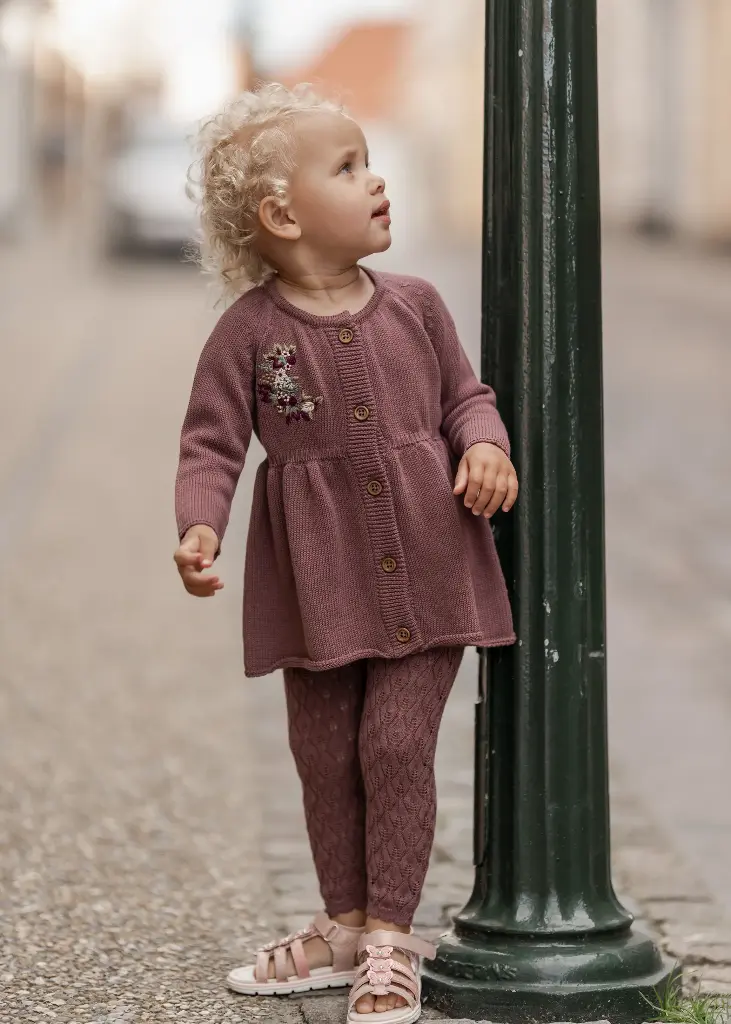 Cardigan Ulla Rose Taupe - Hänevild (86-92)