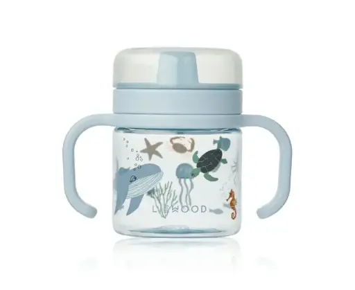 [LISTELAURAETJAWAD38] Gobelet à anse 280 ml Créatures marines 6m+ - Liste de naissance Laura Mertens et Jawad Tahraoui