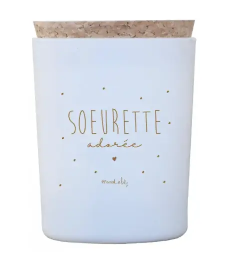 [LISTELAURAETJAWAD47] Bougie Soeurette adorée parfumée au Miel - Liste de naissance de Laura Mertens et Jawad Tahraoui