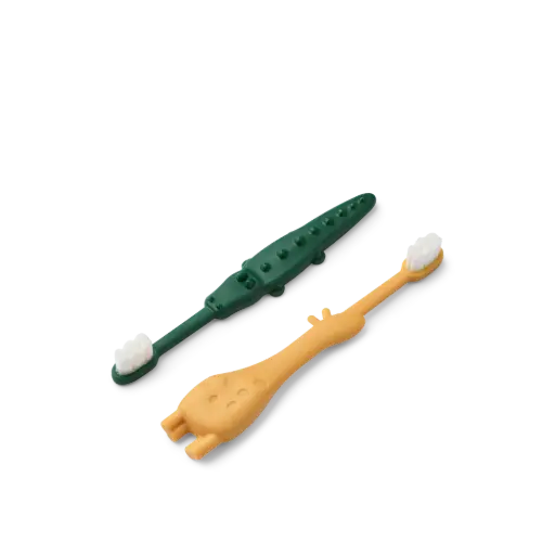 [LW20176-2567-ONE SIZE] Fabio All Together Toddler Toothbrush - Yellow mellow / Garden green