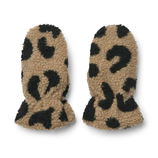 Grethe Pile Gloves - Mega leo / Oat mix