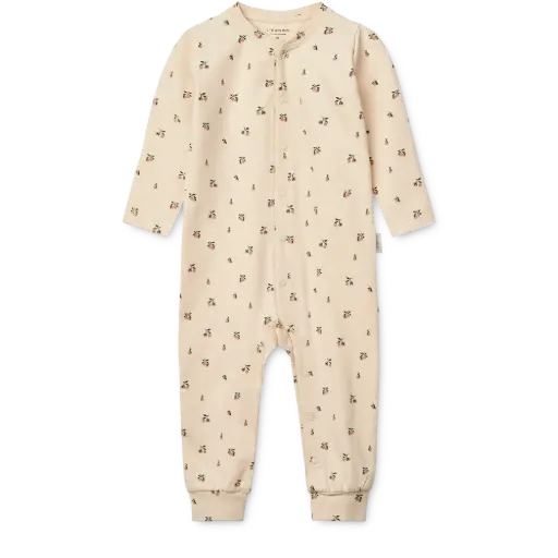 Birk Printed Pyjamas Jumpsuit - Peach mini / Sea shell