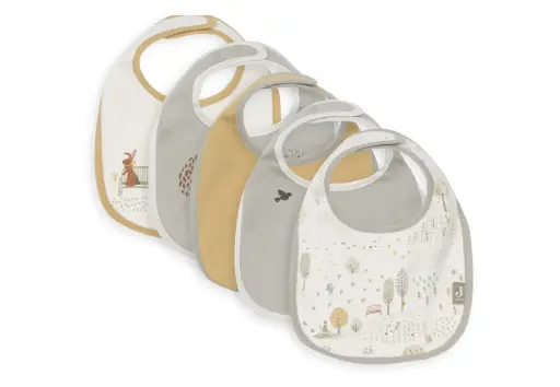 Bavoir Jersey Imperméable Tiny Park 5 unités - Jollein