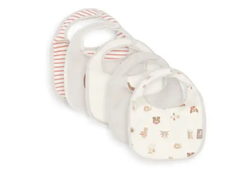 Bavoir Jersey Imperméable Animal Friends 5 unités - Jollein