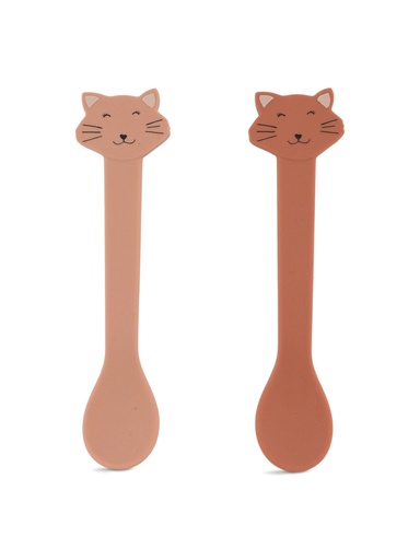 [LISTEMAELLEETOLIVIER08] Duo de cuillères en silicone Mme Chat - Liste de naissance de Maëlle Dewals et Olivier Parisi