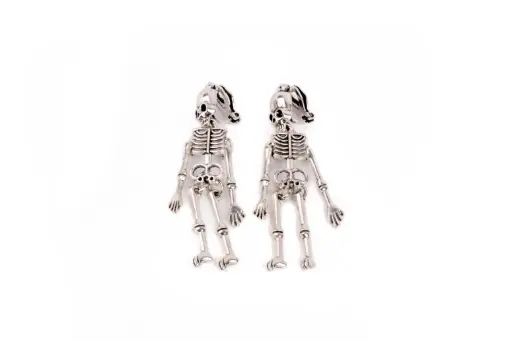 Boucles d'oreilles clips Squelette - Great Pretenders