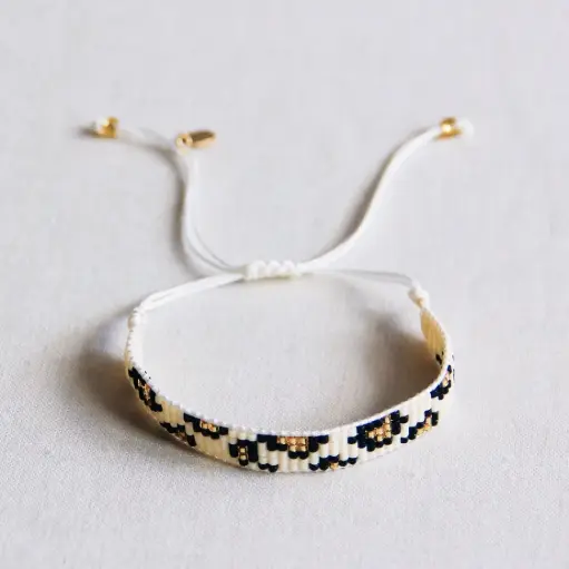 Bracelet tissage léopard - Bazou