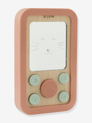 Téléphone bébé en bois et silicone Mrs Cat - Trixie