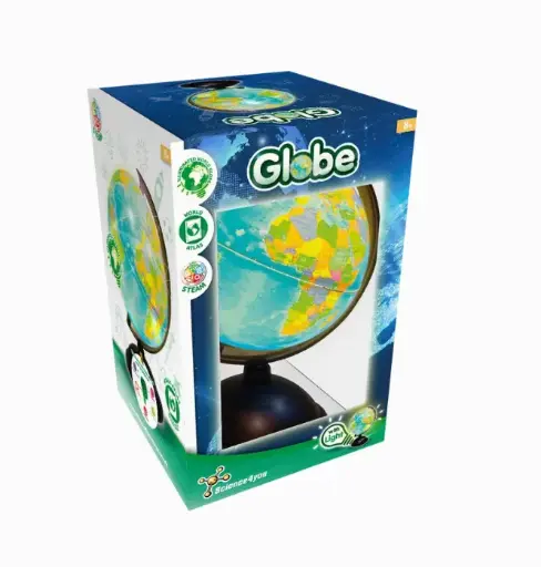 [LISTESAINTNICOLASADRIAN03] Globe lumineux – Jeu éducatif pour enfants (en 3 langues) - Liste de Saint-Nicolas d'Adrian