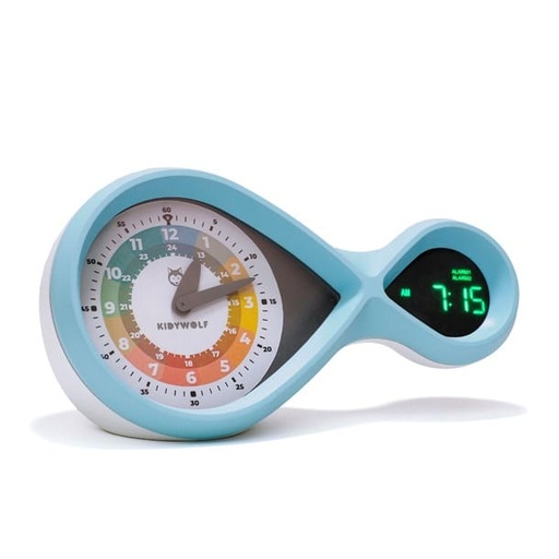 KIDYALARM Réveil analogique et digital Bleu - Kidywolf