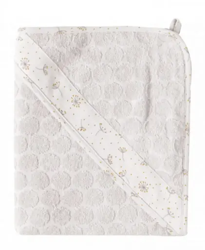[LISTEDETESSETBASILE027] Cape de bain Wish Grey - Liste de naissance Tess Mardulyn et Basile De Wulf