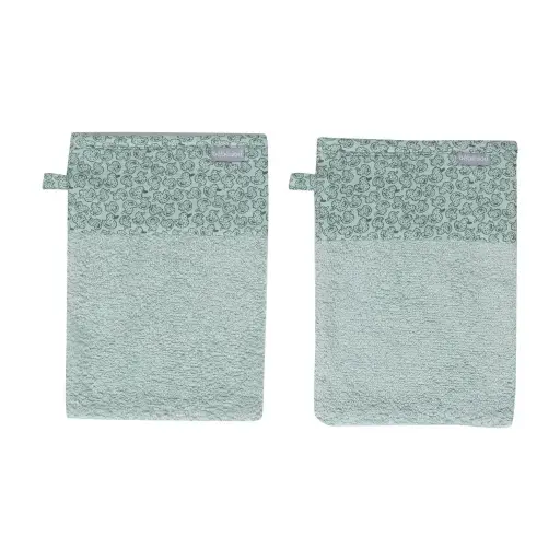 [LISTEDETESSETBASILE028] Duo de gants de toilette Coton Sepp - Liste de naissance Tess Mardulyn et Basile De Wulf