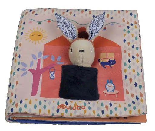 [EBU] Livre en tissu Pop Up Gabin Lapin - Liste de naissance Tess Mardulyn et Basile De Wulf
