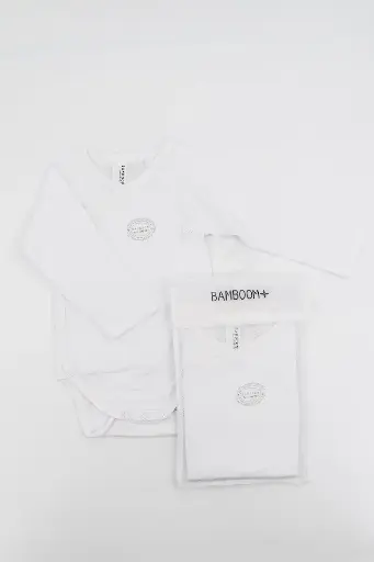 [SB] Body basique blanc 3 mois modèle croisé : 3 pièces (3 x 14,90 €)