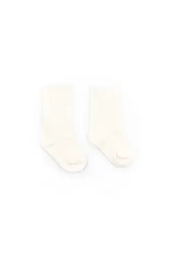 [BAMB] Chaussettes côtelées en bambou beige - Liste de naissance Tess Mardulyn et Basile De Wulf